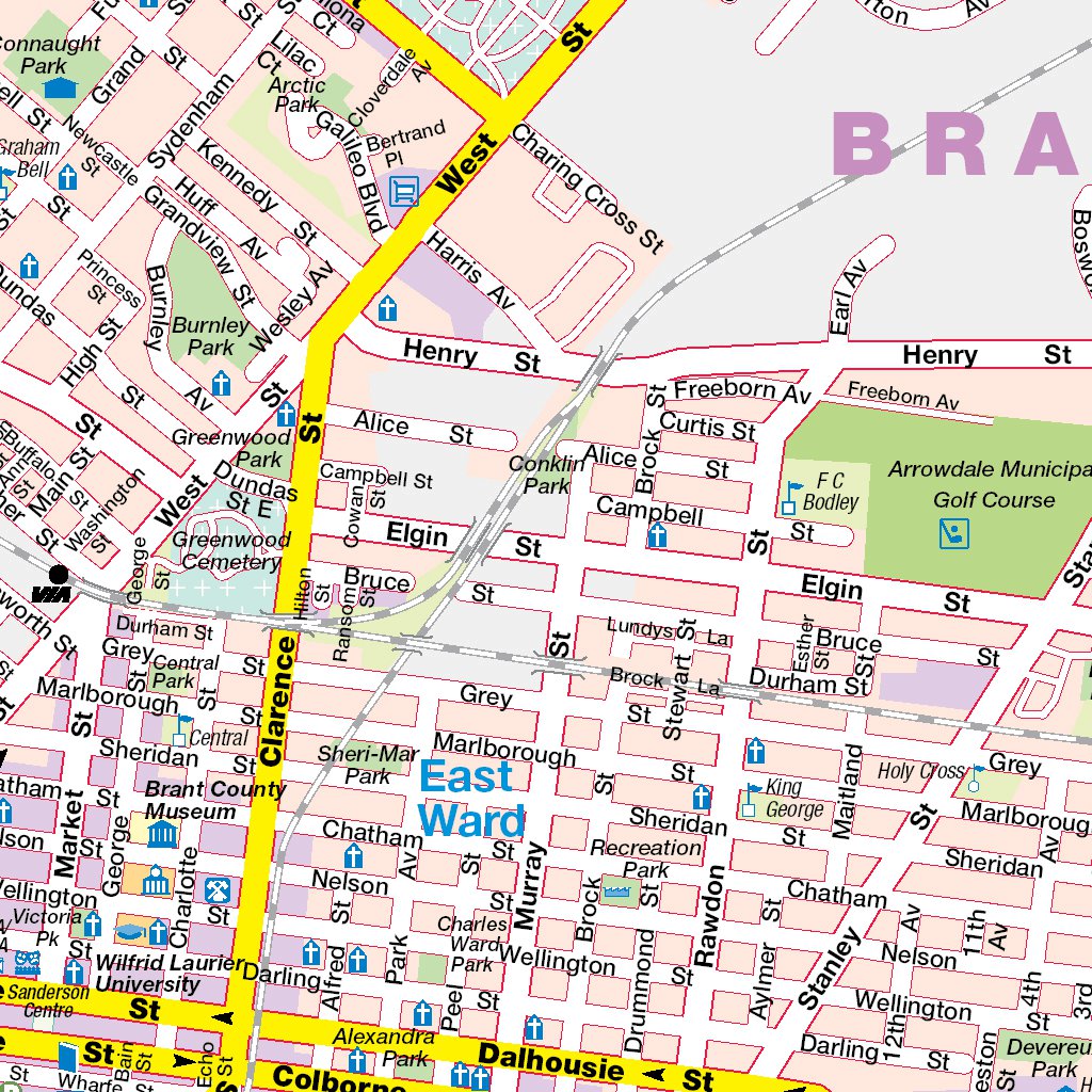 Brantford, ON Map by Mapmobility Corp. | Avenza Maps