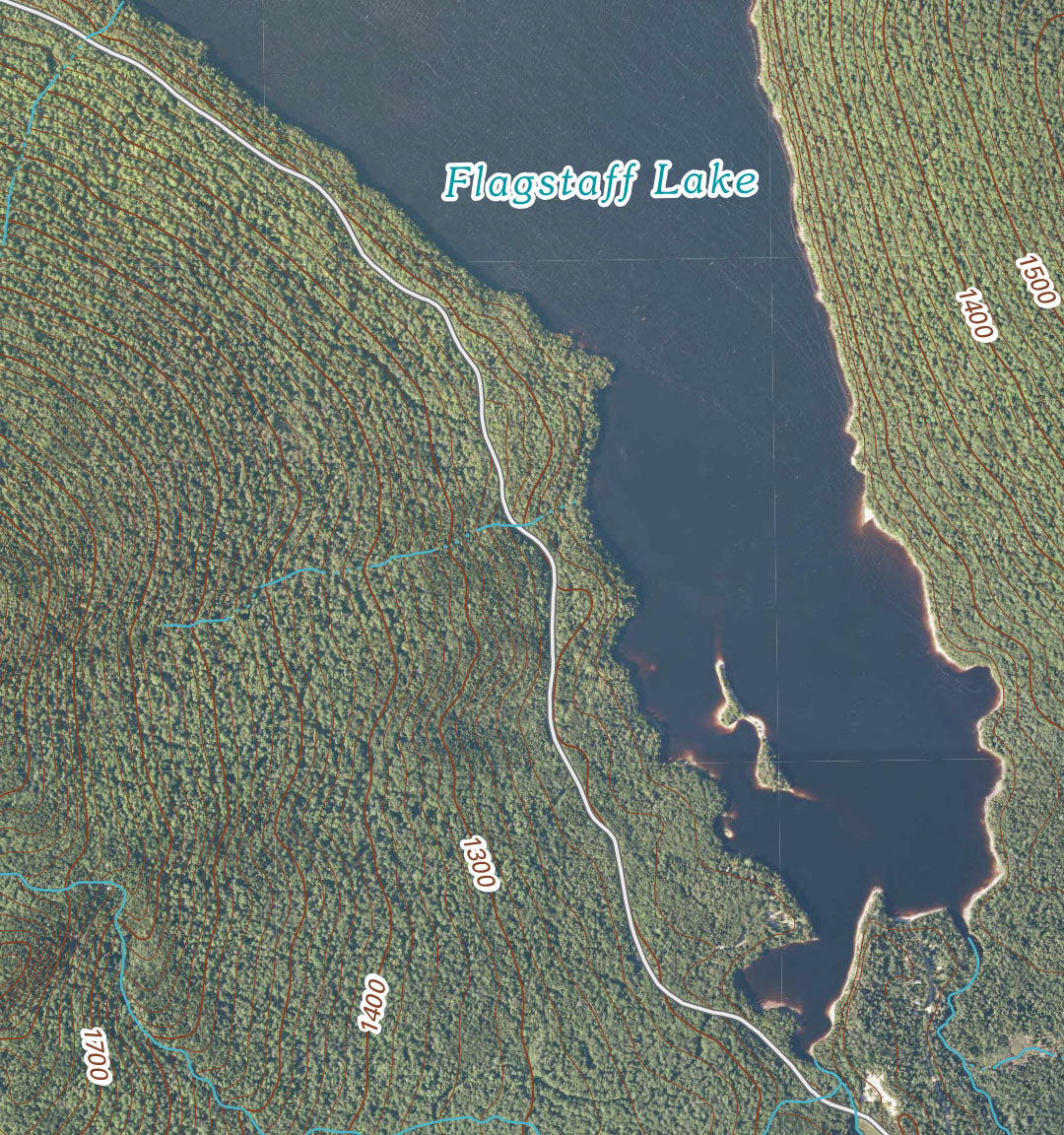 Maine Little Bigelow Mountain Rangeley Area Map by ad nauseam