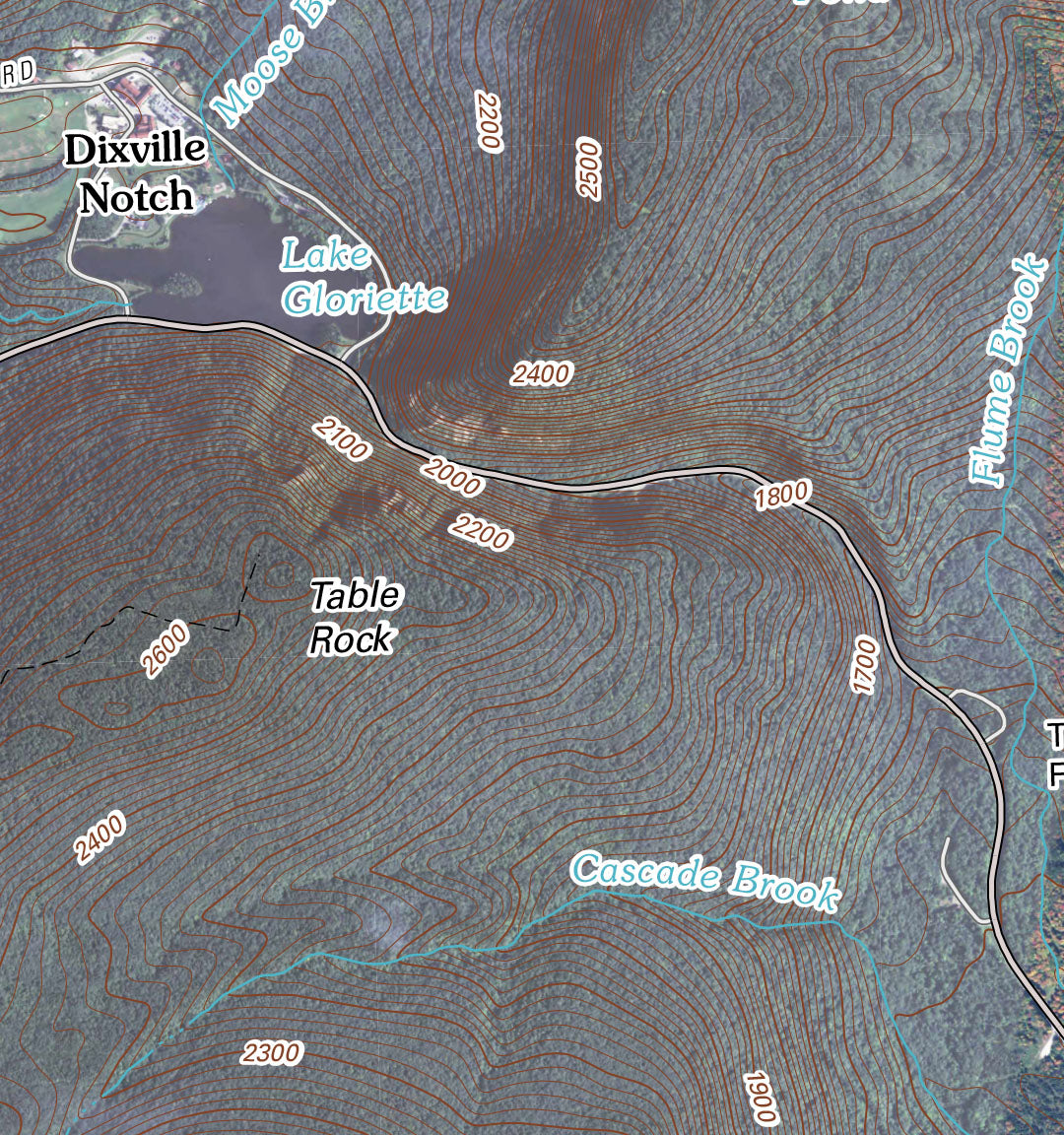 New Hampshire - Dixville Notch - Rangeley Area Map by ad nauseam