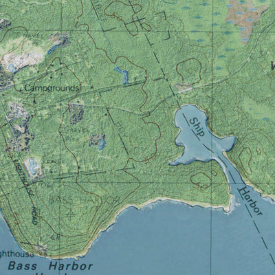 ME-Bass Harbor: GeoChange 1976-2011