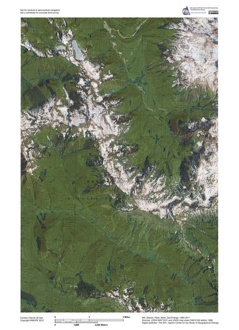 WA-Glacier Peak West: GeoChange 1984-2011