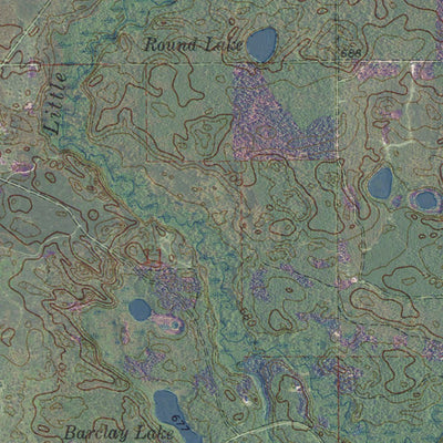 MI-Betsy Lake NW: GeoChange 1964-2012