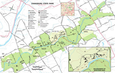 Evansburg State Park Map