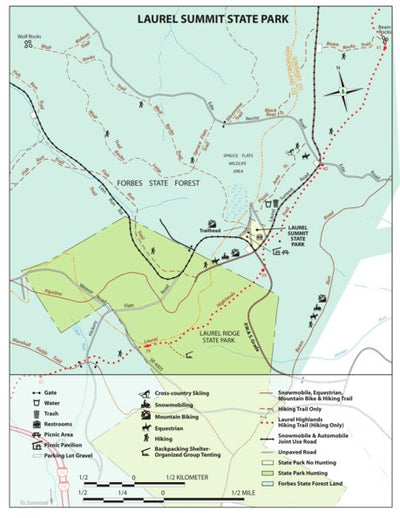 Laurel Summit State Park Map