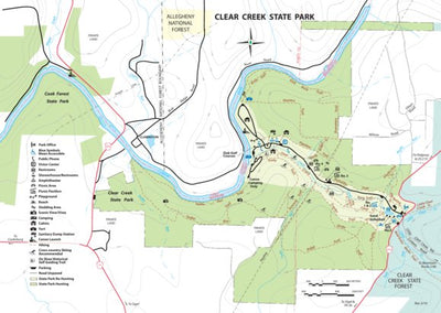 Clear Creek State Park Map