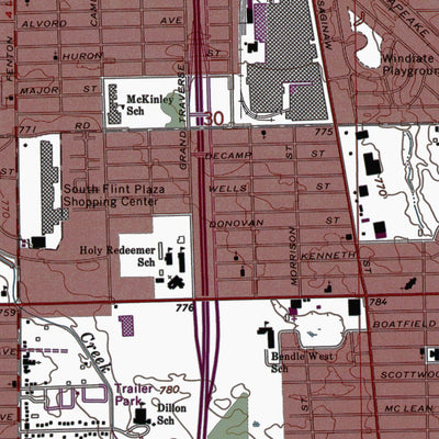 MI-Flint South: Authoritative US Topos 1969