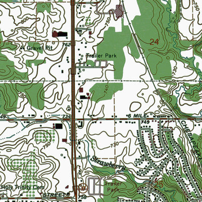 MI-Cedar Springs SW: Authoritative US Topos 1967