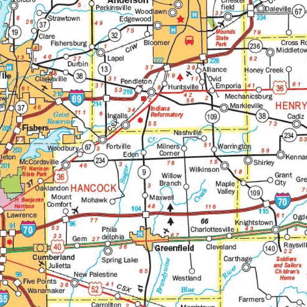 Indiana Roadway Map by Avenza Systems Inc. | Avenza Maps