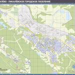 Пикалёво, план города. Pikalevo (Pikalyovo) City Map