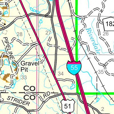 Holly Springs National Forest Yalobusha Unit, Visitor Map