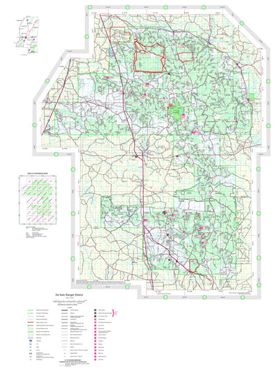 De Soto National Forest, Forest Visitor Map