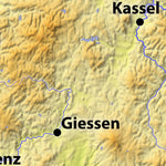 Germany, relief map