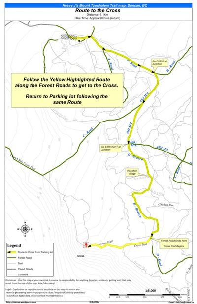 Tzouhalem Cross Route Map - Heavy-J