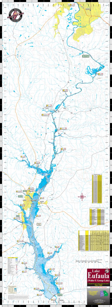 Lake Eufaula 308D Map by Kingfisher Maps, Inc. | Avenza Maps