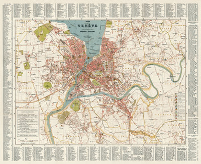Geneva City Map, 1921