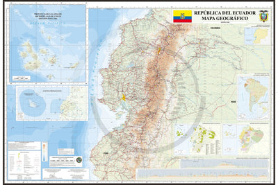 Mapa Geografico del Ecuador 2012