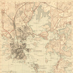 Helsinki city topographic map of 1932. Helsingin kaupungin kartta v. 1932