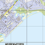 Медвежьегорск, адресный план. Medvezhegorsk (Karhumäki) in Russian Karelia City Map