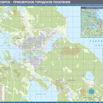Приозерск, план города. Käkisalmen kaupungin kartta. Priozersk (Fin. Käkisalmi) City Map