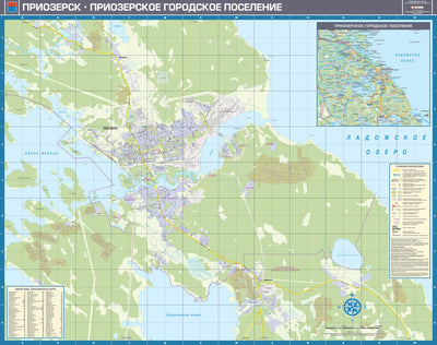 Приозерск, план города. Käkisalmen kaupungin kartta. Priozersk (Fin. Käkisalmi) City Map