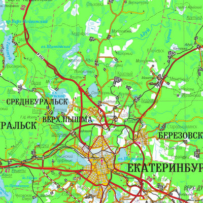 Свердловская область карта автодорог