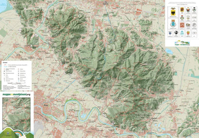 Mappa dei Monti Pisani 1:35.000
