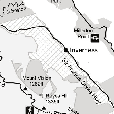 NPS, North District Hiking Map, Point Reyes NS