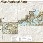 Lebanon Hills Regional Park - Winter - Wall Map