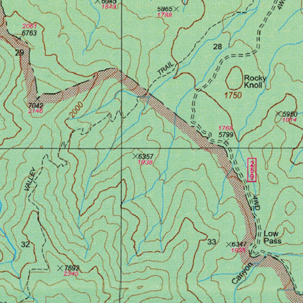 Pine Valley Mountain Wilderness Dixie NF 2006 map by US Forest Service R4 Avenza Maps
