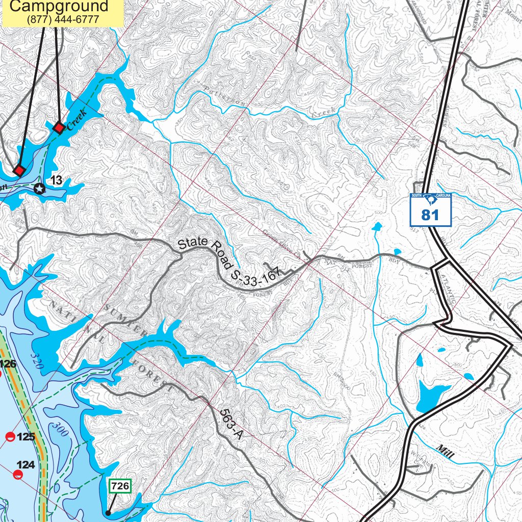 Thurmond/Clarks Hill Lake Map by Kingfisher Maps, Inc. Avenza Maps