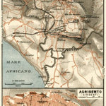 Agrigento (Girgenti) town and environs map, 1929