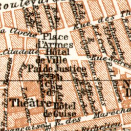 Calais city map, 1909