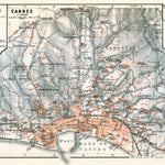 Cannes city map, 1913 (1:20,000 scale)