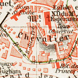 Cannes city map, 1913 (1:16,000 scale)