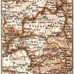 Causses Mountains map, 1885