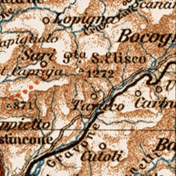 Map of Corsica (Corse), 1913