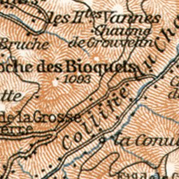 Gérardmer and environs map, 1909