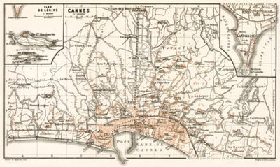 Cannes city map, 1902