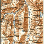 Cauterets environs map, 1885