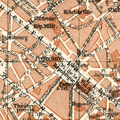 Lille city map, 1913
