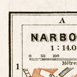 Narbonne city map, 1902