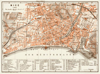Nice city map, 1913 (1:19,000 scale)