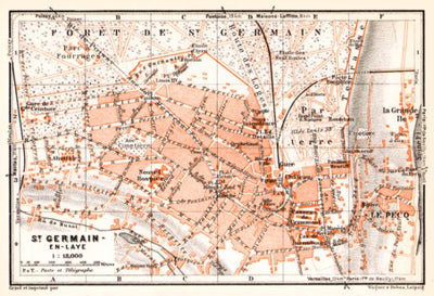 Saint-Germain-en-Laye city map, 1931