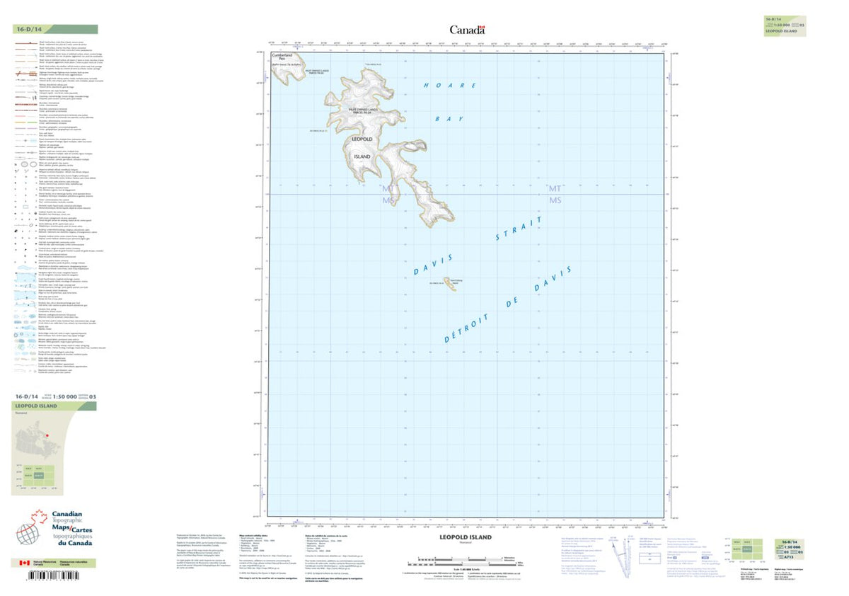 Leopold Island, NU (016D14 CanTopo) Map by Natural Resources Canada ...