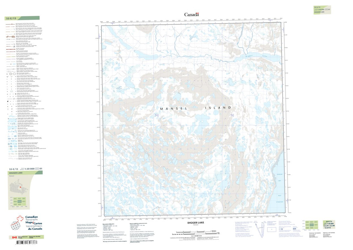 Digger Lake (035E13 CanTopo) Map by Natural Resources Canada | Avenza Maps