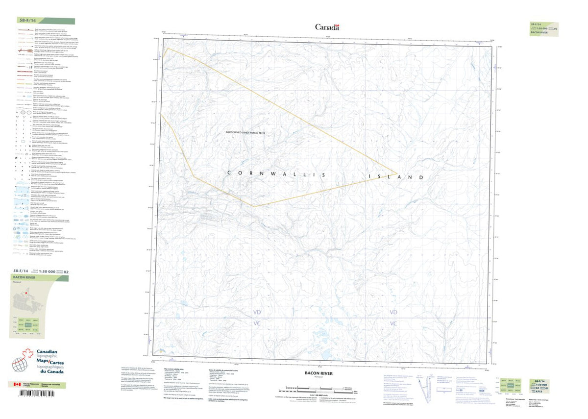 Bacon River, NU (058F14 CanTopo) Map by Natural Resources Canada ...