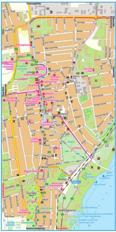 Keszthely city map, várostérkép