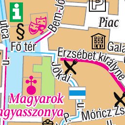 Keszthely city map, várostérkép