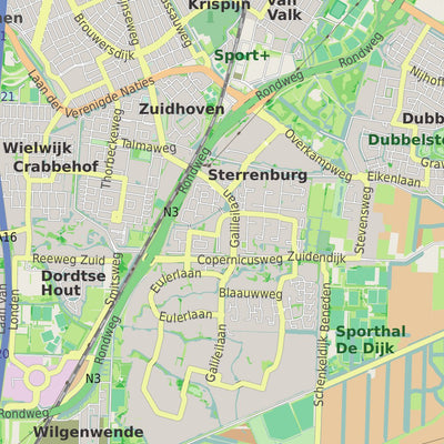 OSM Graphic Vector Map Level 10 (525-339)