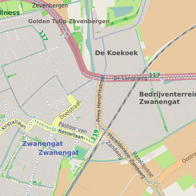 OSM Graphic Vector Map Level 11 (1050-679)